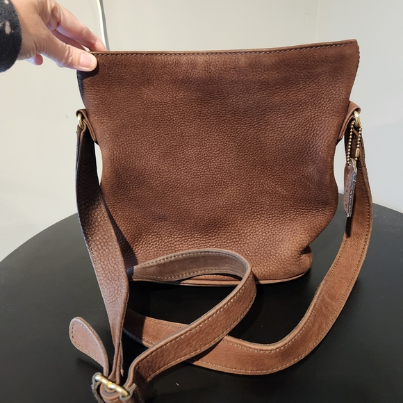 Coach Handbags - 1996 Coach Vintage Sonoma Nubuc Small Bucket In Bramble